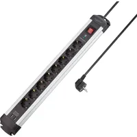 Sygonix SY-4755606 Überspannungsschutz-Steckdosenleiste 8fach Silber, Schwarz 1 St.