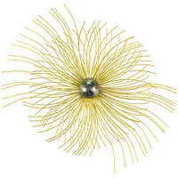 KUNSTLOFT Wanddeko, Gold, Metall, 2.46x65x11 cm, Dekoration, Skulpturen &