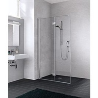 Kermi Liga Pendel-Falttür LI2YR09020VPK 90x200cm, silber hochglanz, ESG klar