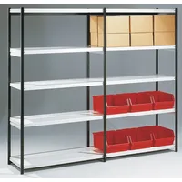 Kerkmann Magazin-Regal Stora 100 Regalfeld BxTxH 75x30x190cm schwarz/lichtgrau