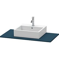 Duravit XSquare Konsole mit einem Ausschnitt, Nachtblau seidenmatt