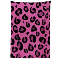 ABAKUHAUS Hot Pink Tischdecke, Leopard Tierhaut, Inn und Outdoor