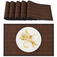 Relaxdays 24 teiliges Tischset, braun