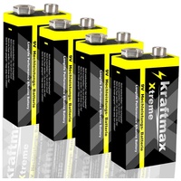 Kraftmax 4er Pack kraftmax Xtreme 9V Block Hochleistungs- Batterien