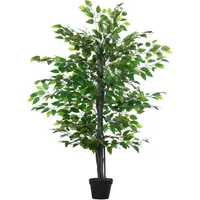 Outsunny Kunstpflanze Kunstbaum Banyan Baum PE, PP, Zement