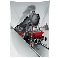ABAKUHAUS Dampfmaschine Tischdecke, Bahnzug Kunst, Pflegeleicht mit Modernster Druck