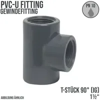PROFEC - T-Stück Pvc-u Allseitig Innengewinde 1 1/2 (6/4)