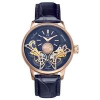 Carl von Zeyten Herren Armbanduhr Automatik Oberkirch Lederarmband blau