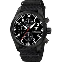 KHS AIRBSC.NB Herrenarmbanduhr Airleader Chronograph Schwarz