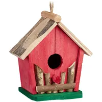 Relaxdays Mini Vogelhaus, zum Aufhängen, für Balkon & Garten,