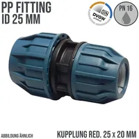 Jason PP-Klemmkupplung reduziert ø 20 x 25 mm -
