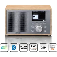 Lenco DAR-017 Tischradio Braun/Grau