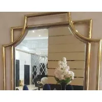 Casa Padrino Luxus Art Deco Wandspiegel Gold 58,5 x