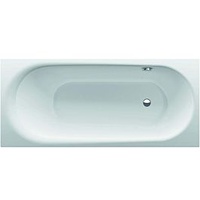 Bette BetteComodo Badewanne 1641-440 180x80x45cm, Überlauf hinten, Fußende rechts,