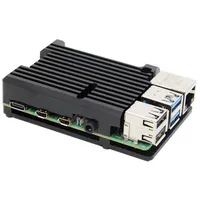 BerryBase Armor Gehäuse für Raspberry Pi 4, schwarz,