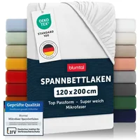 Blumtal Spannbettlaken Mikrofaser 120 x 200 cm Weiß
