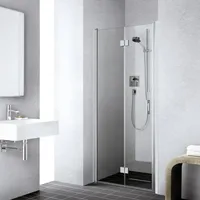 Kermi Liga Pendel-Falttür für Seitenwand LI2SL075181AK 75x185cm, silber mattglanz,