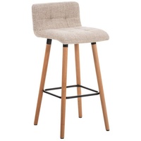 CLP Barhocker Lincoln mit Stoffbezug und Holzgestell I Thekenhocker
