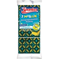 Spontex Spülschwamm Mosaik Reinigungsschwämme, GriffrilleundScheuerseite, farbig sortiert, 3 Stück
