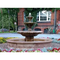 Casa Padrino Barock Springbrunnen mit Umrandung Braun Ø 265
