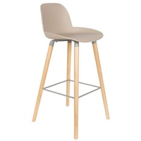 ZUIVER Albert Kuip Barhocker, höhe 75 cm, taupe