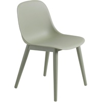 Muuto Fiber Side Chair Wood base, dusty green recycled