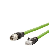 Metz CONNECT Verbindungsleitung M12 ST-RJ45 ST, 8-pol X-kodiert, gerade-gerade,