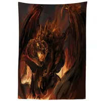 ABAKUHAUS Braun Tischdecke, Drache Fantastische Artsy, Für den Inn