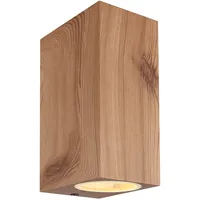 GLOBO Außenleuchte Veronika Aluminium Druckguss 2 x GU10 Holzoptik