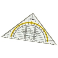 Herlitz Geodreieck 16cm mit Griff, transparent (10412310)