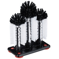 Relaxdays Gläserspülbürsten-Set schwarz, weiß Kunststoff, 1 St.