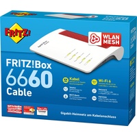 AVM FRITZ!Box 6660 Cable International - Schwarz/Rot/Weiß
