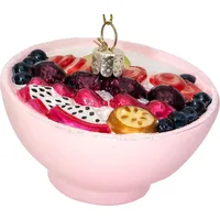SIKORA Früchte Müsli Schüssel besondere Weihnachtskugel Glas Christbaumschmuck Deko