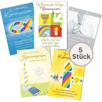 Perleberg Kommunionkarten Set mit Umschlag 11,6 x 16,6 cm