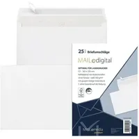 MAILmedia Briefumschläge Maildigital, C5, ohne Fenster, weiß, 22.9x16.2 cm