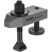 AMF Spanneisen 6314V abgeschrägt mit Stützschraube Nut 10 mm