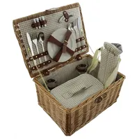 Frank Flechtwaren Picknickkorb Duo, 16-teilig, Hochzeitsgeschenk, Zeit zu Zwei,