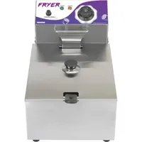 6 l Fritteuse 6 l Kontrollleuchte Edelstahl weiß