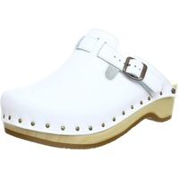 Berkemann Unisex Riemen-Toeffler Clogs, Weiß (weiß 100), 36 1/3