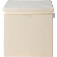 Lifeney Aufbewahrungsbox mit Deckel in Beige I Faltbare Spielzeugbox