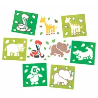 Baker Ross AR941 Schablonen „Dschungeltiere“ für Kinder – für