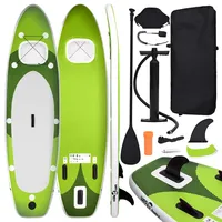 VidaXL SUP-Board-Set Aufblasbar Grün 360x81x10 cm