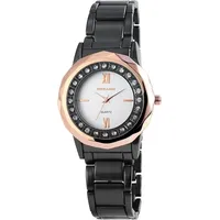 Excellanc Damenuhr mit Metallarmband - Schwarz/Weiß