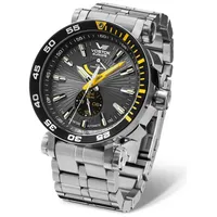 Vostok Europe Energia Rocket Automatikuhr 575A539-B Edelstahlband 48 mm
