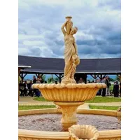 Casa Padrino Jugendstil Springbrunnen Dame mit Krügen Beige Ø