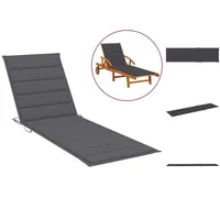 VidaXL Sonnenliegen-Auflage Anthrazit 200x50x3 cm Oxford-Gewebe
