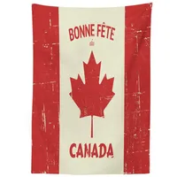 ABAKUHAUS Kanada Tischdecke, Happy Canada Konzept, Schmutzabweisend Pflegeleicht Waschbar