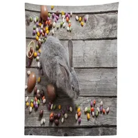 ABAKUHAUS Osterhase Tischdecke, Kaninchen Foto, Personalisierter Druck mit Klaren
