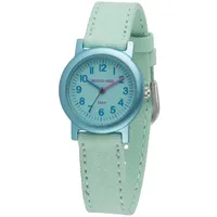 JACQUES FAREL Öko-Kinderuhr Mädchen Armbanduhr mit Textilband aus Bio-Baumwolle