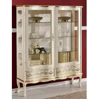 Casa Padrino Luxus Barock Vitrine Creme / Gold -